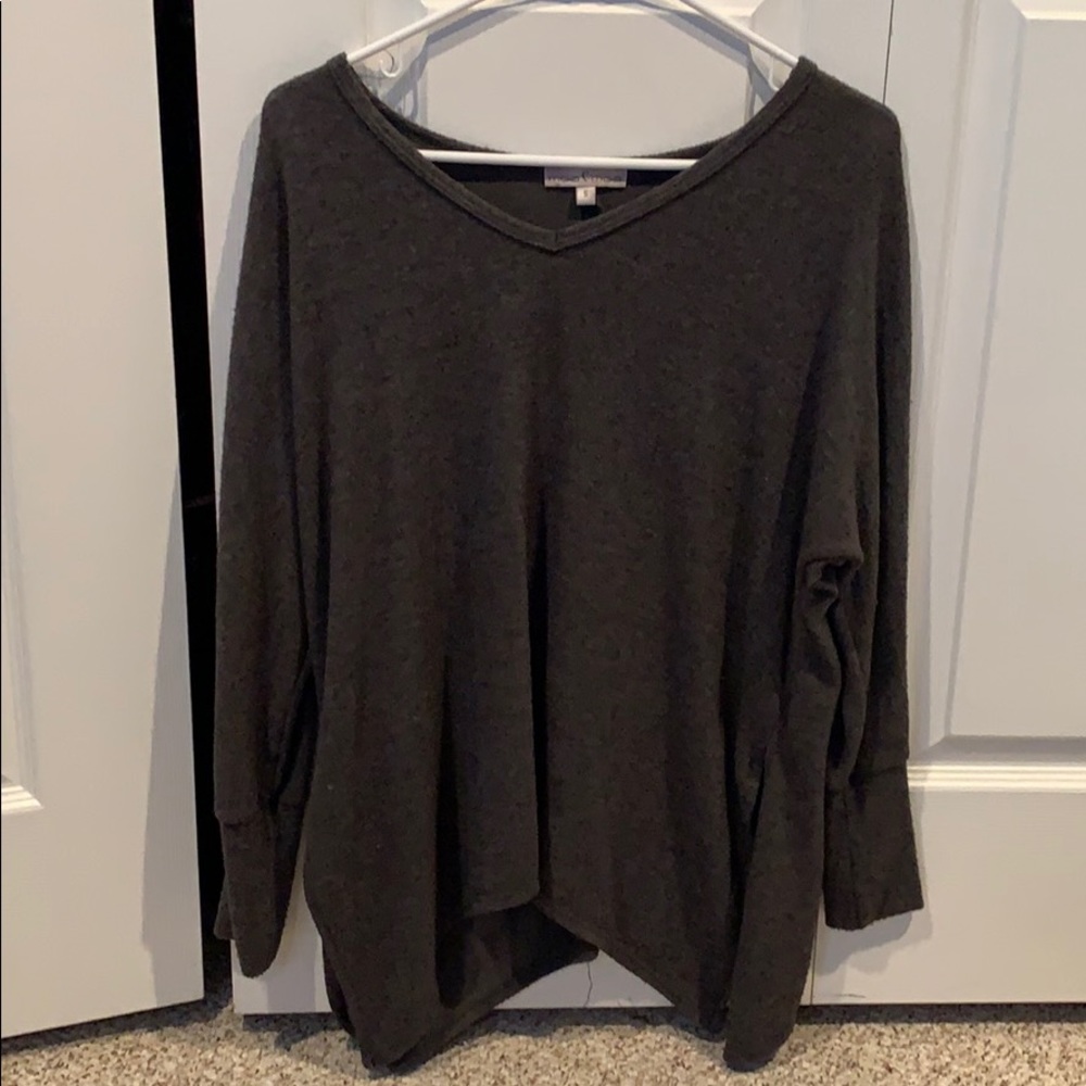 grey sweater. SO soft and cozy. small.
